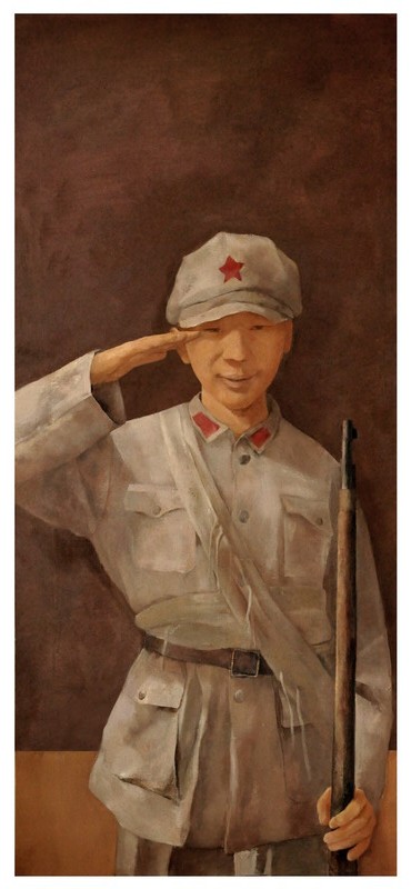 王峰 油画《小战士》